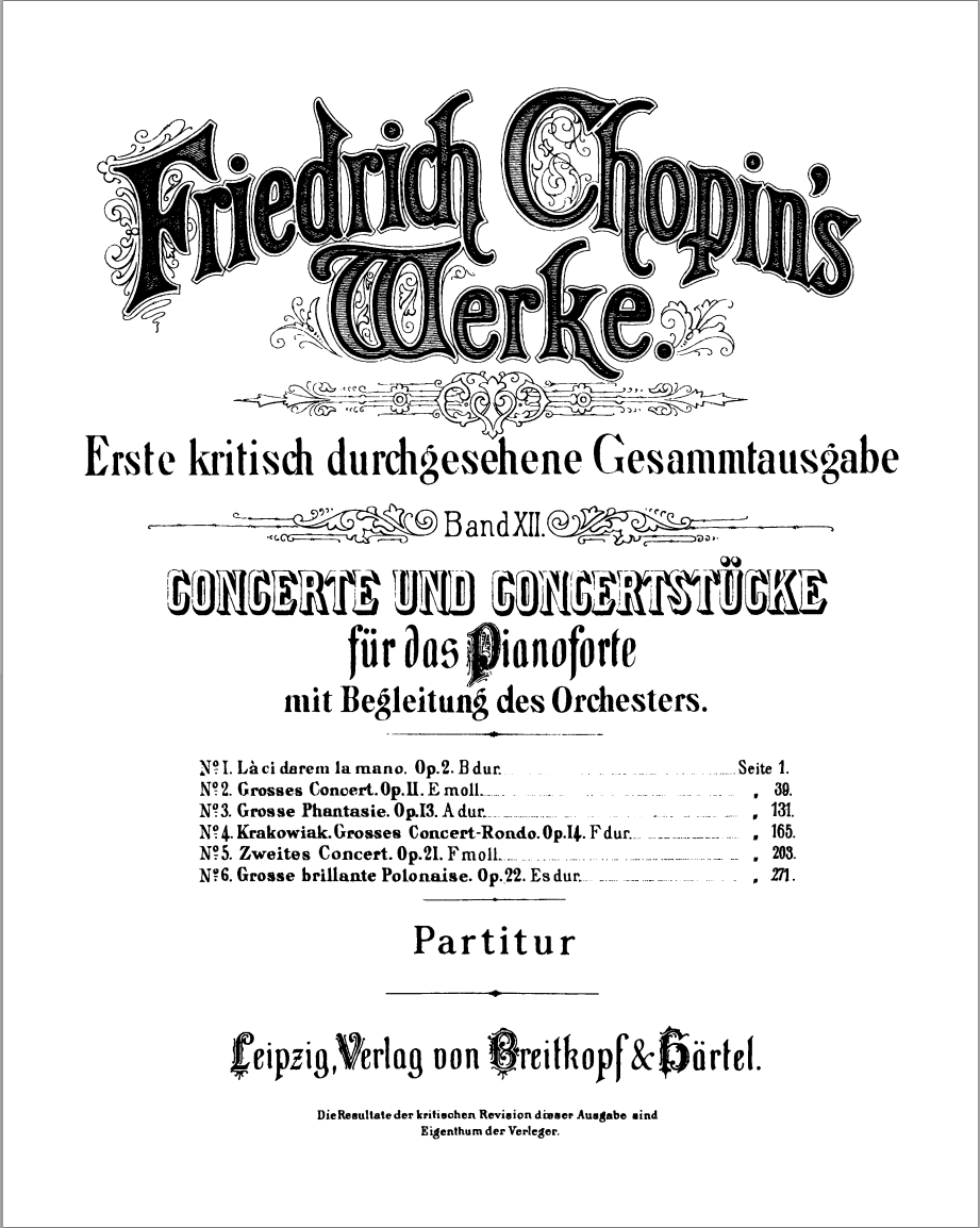 Concerto for Piano and Orchestra no. 1 in E minor, op. 11
