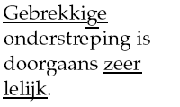 underline