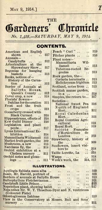 The Gardeners' Chronicle