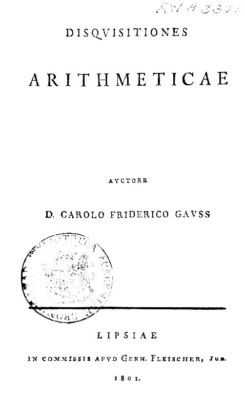 Disquisitiones Arithmeticae