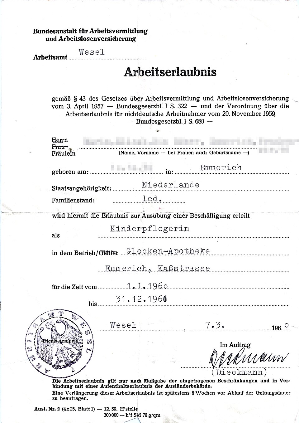 work permit