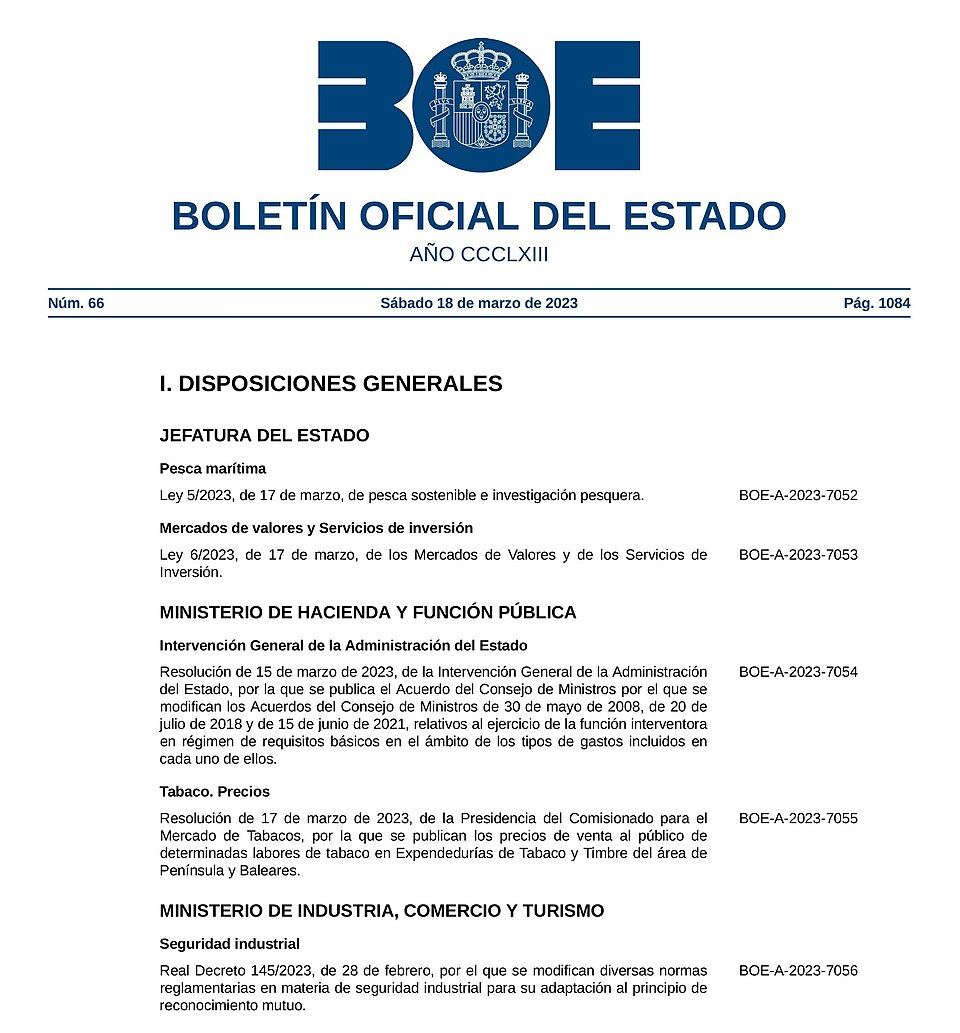 Boletín Oficial del Estado