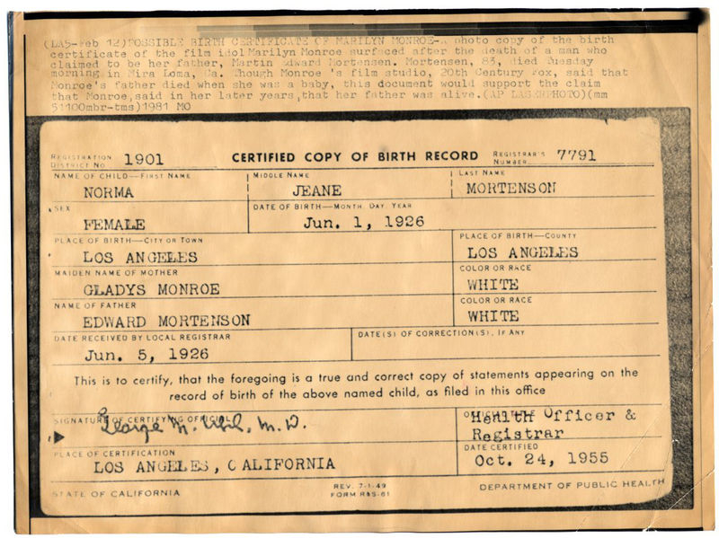 birth certificate