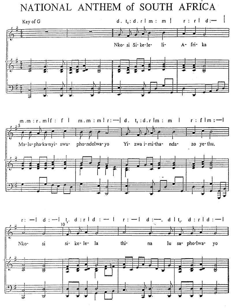 national anthem of South Africa