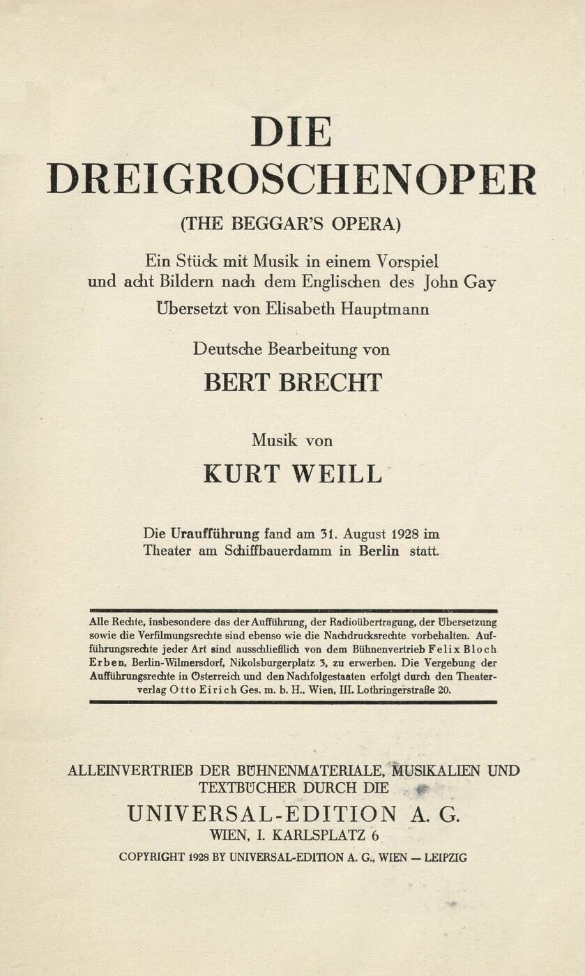 The Threepenny Opera